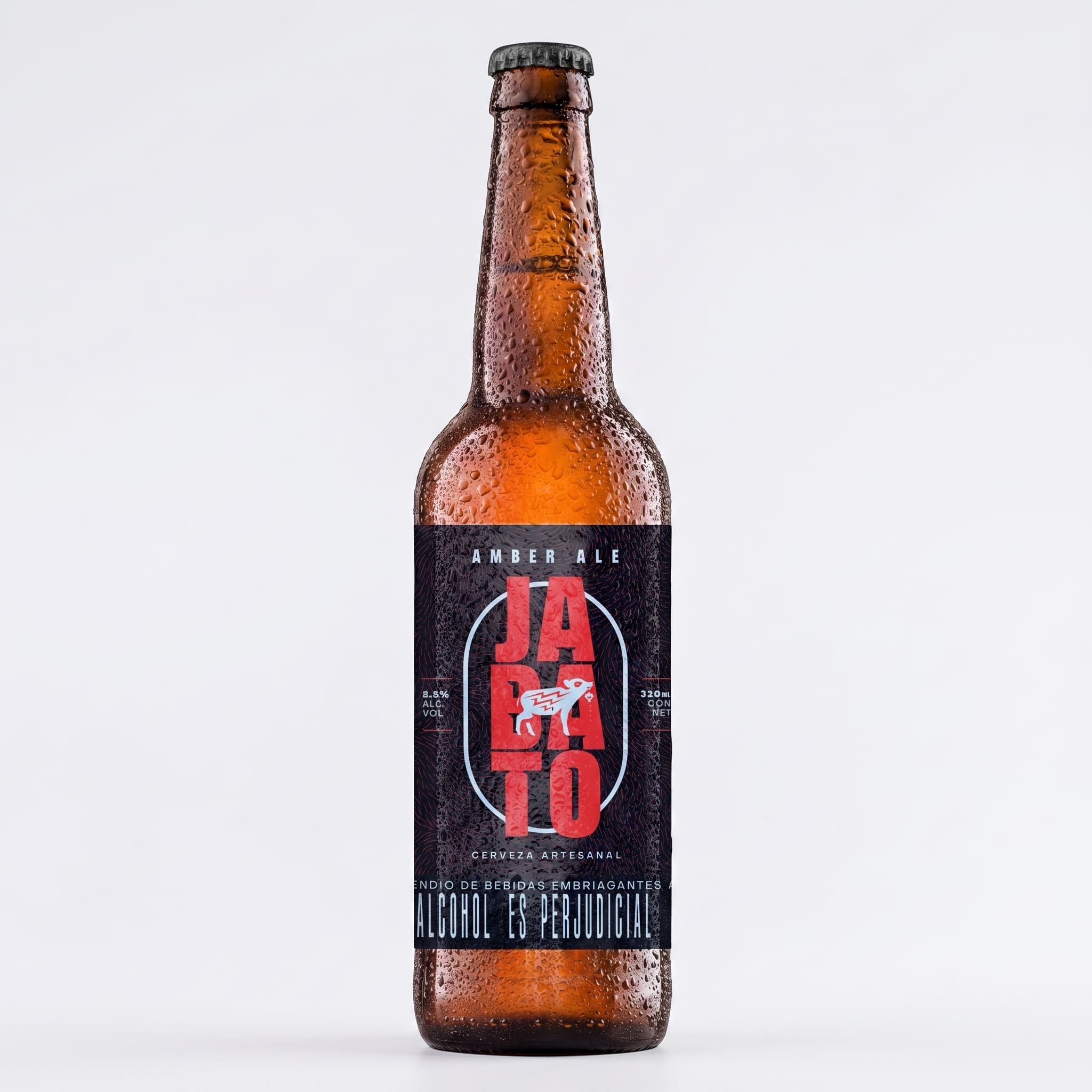 Botella Jabato American Amber Ale 330ml — cerveza artesanal versátil para el parche de siempre